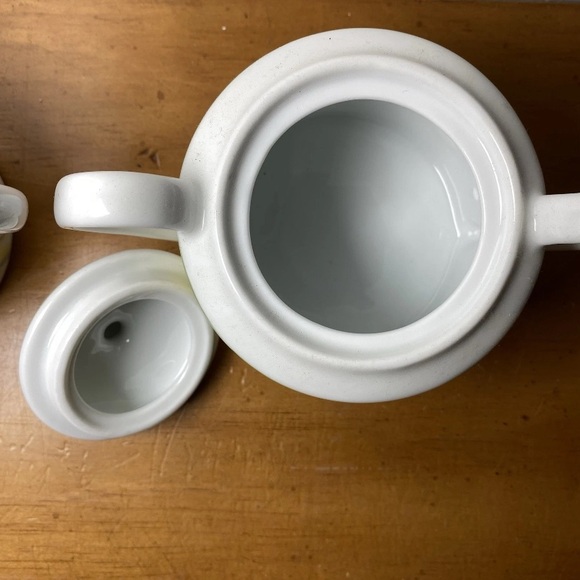 Waverly Gazebo Cream And Sugar Set Creamer Lemon Yellow Ivy Green Vintage 90’s - Picture 7 of 9